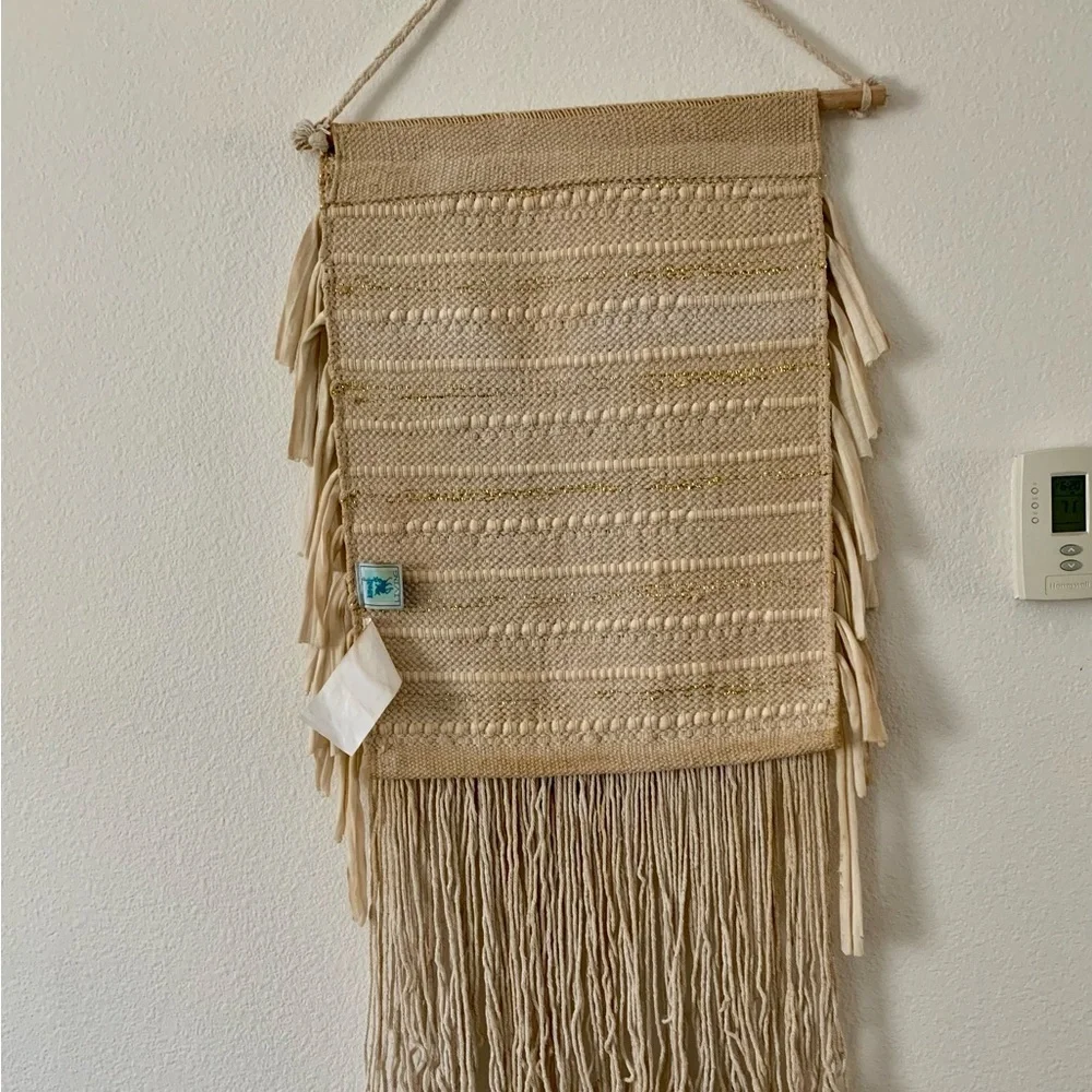 Karma living wall boho chic Macrame Bubble Fabric Art wall hanging 15/32”